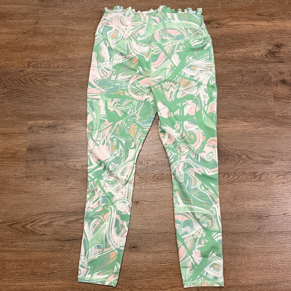 IVL Collective Floral Scalloped High Waist Leggings - Picture 8 of 8